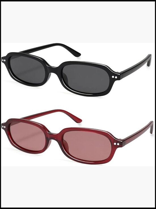Retro Rectangle Sunglasses Polarized UV Protection Plastic Frame main image 7